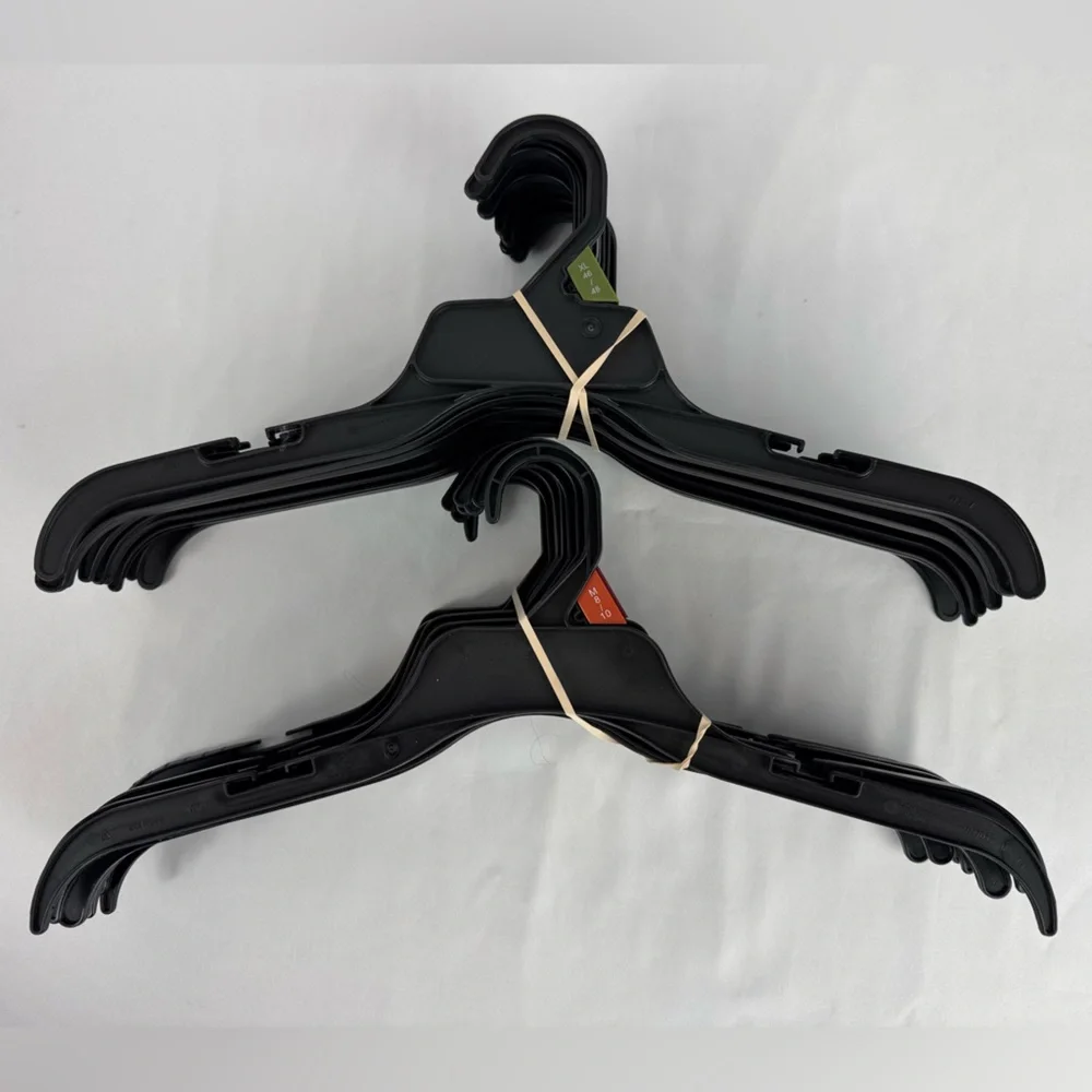 Lot of 20, 17” Black Retail Clothing Hangers Display for Shirts Pants Dresses